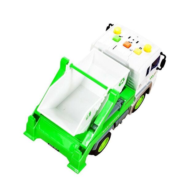 Garbage truck with sounds and lights 18 cm (3846)