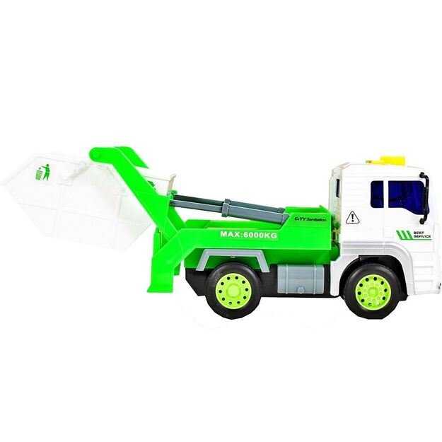 Garbage truck with sounds and lights 18 cm (3846)