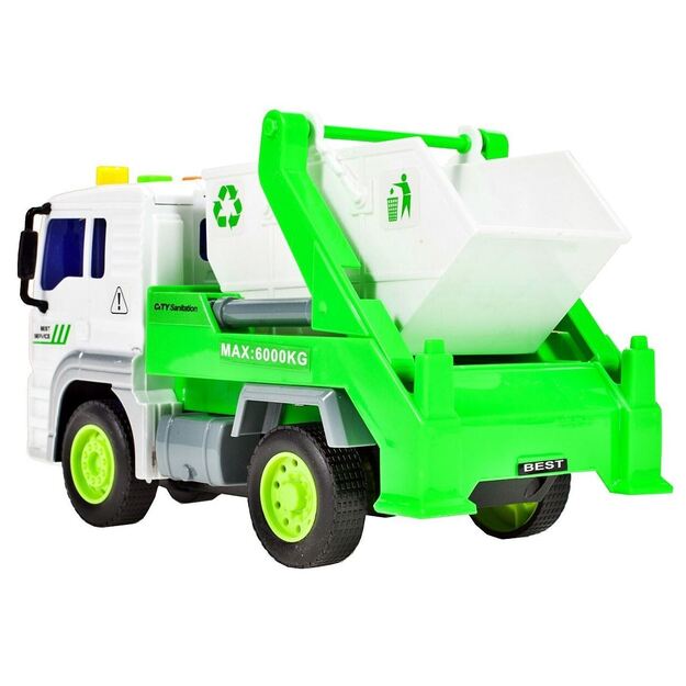 Garbage truck with sounds and lights 18 cm (3846)