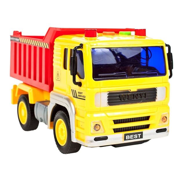 Dump truck with sounds and lights 18 cm (3847)