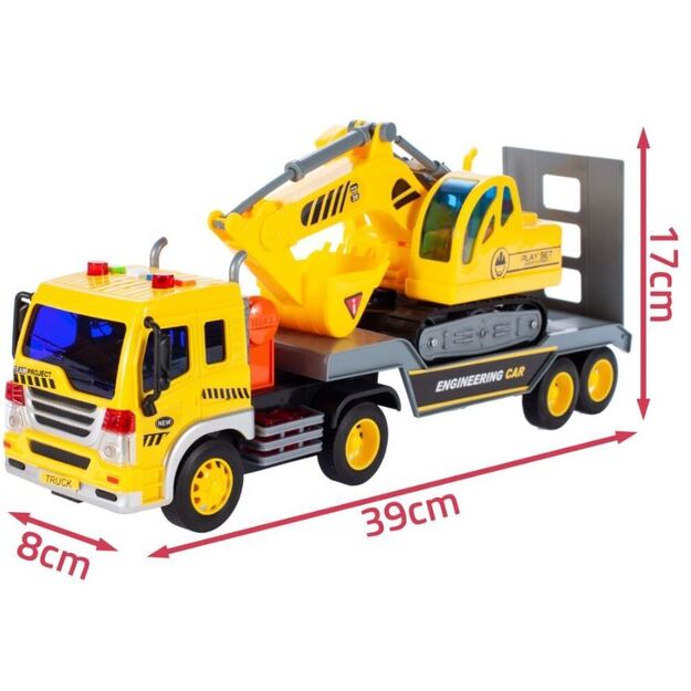 Truck with excavator 39cm (3857)