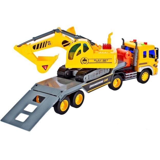 Truck with excavator 39cm (3857)