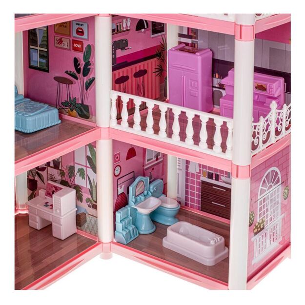 Dollhouse with furniture 4 floors 3975