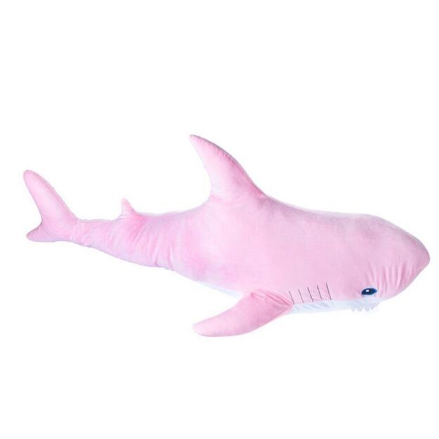 Didelis pliušinis žaislas ryklys 98 cm (rožinis)