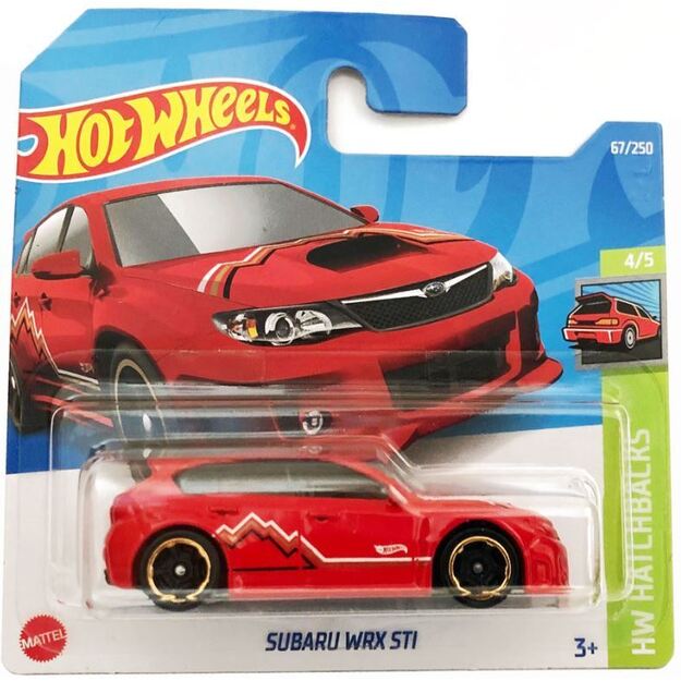 Hot Wheels automodeliukas SUBARU WRX STI (raudona)