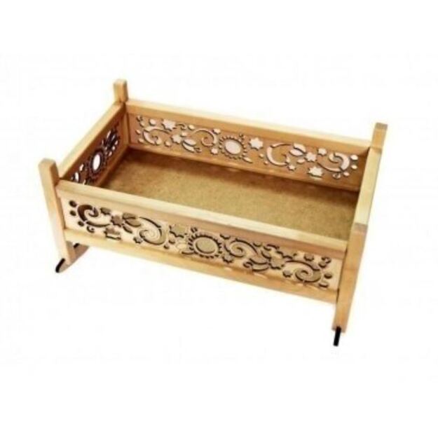 Wooden swing doll's bed 4093