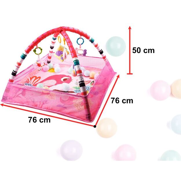 Lavinamasis kilimėlis - kamuoliukų baseinas (rožinis)
