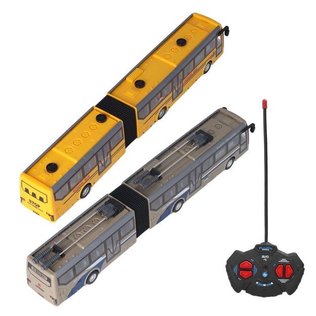 Radijo bangomis valdomas autobusas 36 cm (geltonas)