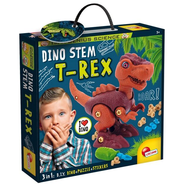 DIY konstruktorius Dinozauras T-REX + dėlionė