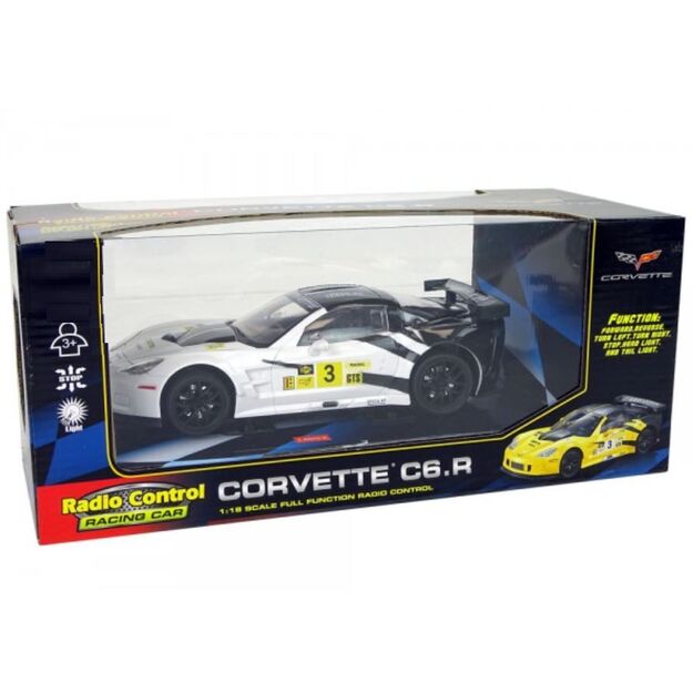 Nuotoliniu būdu valdomas sportinis automobilis Corvette C6.R (baltas)