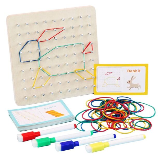 Geoboard - puzzle with rubber bands 4282