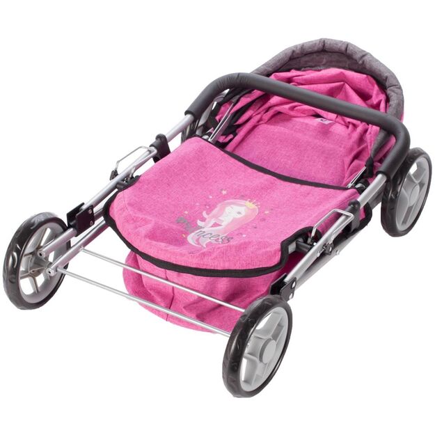 Gulimas lėlių vežimėlis su krepšiu, 4292