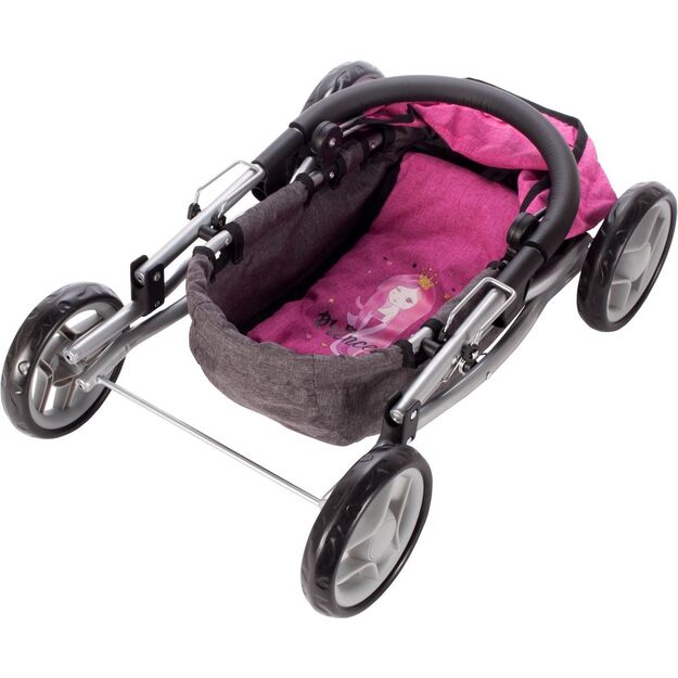 Recumbent doll carriage with basket, 4294