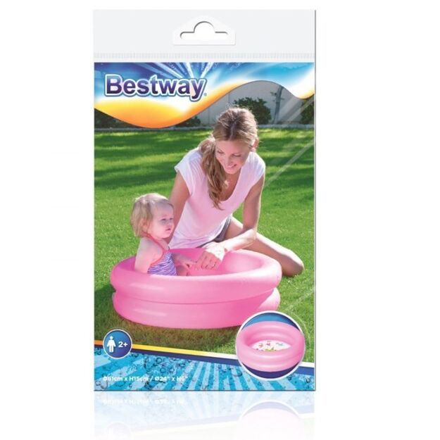 Pripučiamas baseinas patiems mažiausiems Bestway 4320 (rožinis)