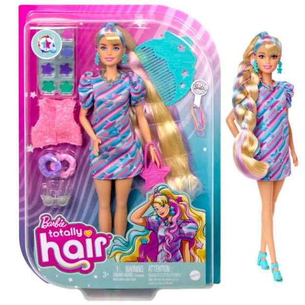Lėlė Barbie Totally Hair ilgais šviesiais plaukais