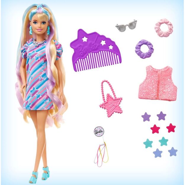 Lėlė Barbie Totally Hair ilgais šviesiais plaukais