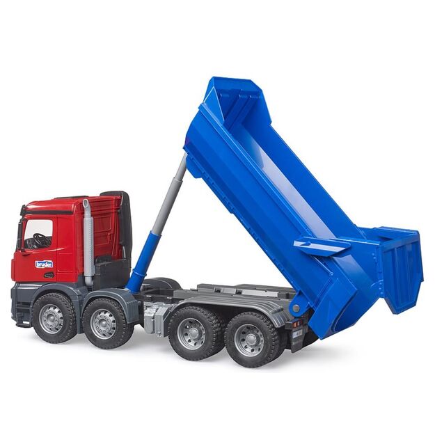 BRUDER 03621 Mercedes-Benz tipper with lifting trailer