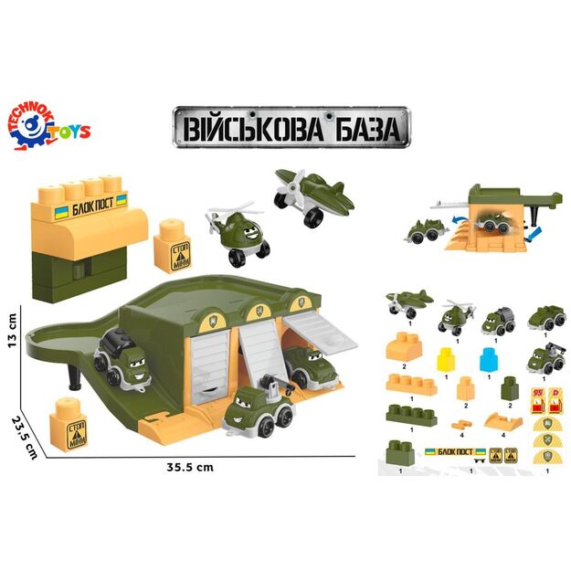 Žaislinė karinė bazė su mašinėlėmis 9277