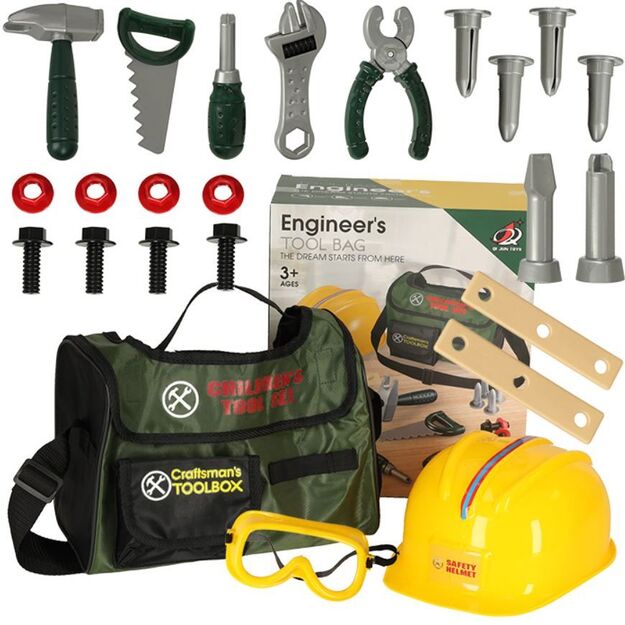 Toy craftsman tools with bag 23 pieces