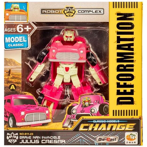 Robotas transformeris - Rožinis automobilis