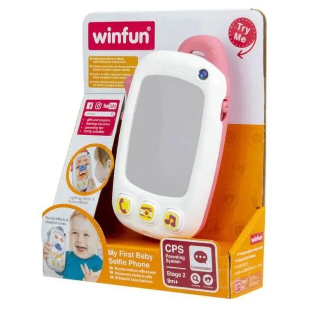 Interaktyvus pirmasis kūdikių asmenukių telefonas Winfun 