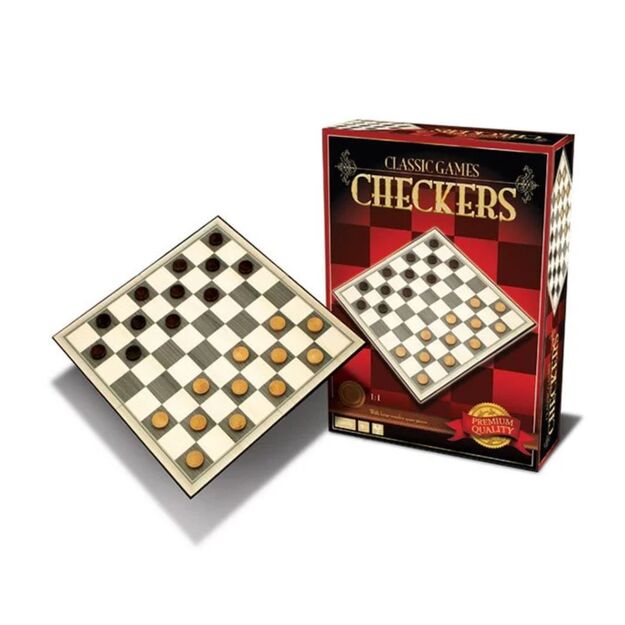 Klasikinis stalo žaidimas - medinės šaškės