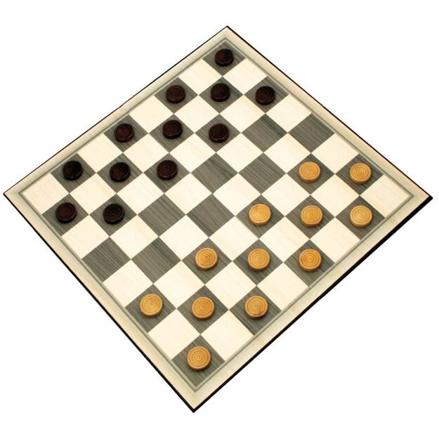Klasikinis stalo žaidimas - medinės šaškės