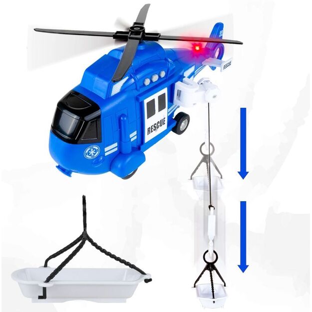 Helicopter with sounds and lights 27cm (blue)