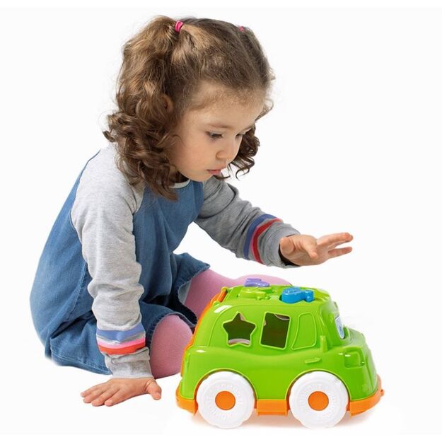Žaislinis rūšiavimo automobilis su įmetimo formelėmis 5903 (geltonas)