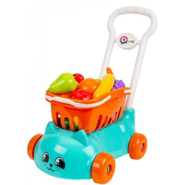 Žaislinis pirkinių vežimėlis su priedais (4589)