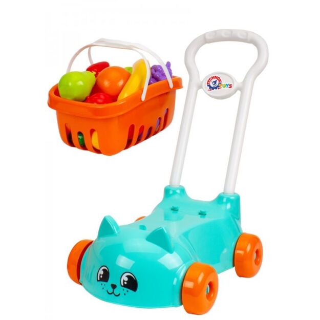 Žaislinis pirkinių vežimėlis su priedais (4589)