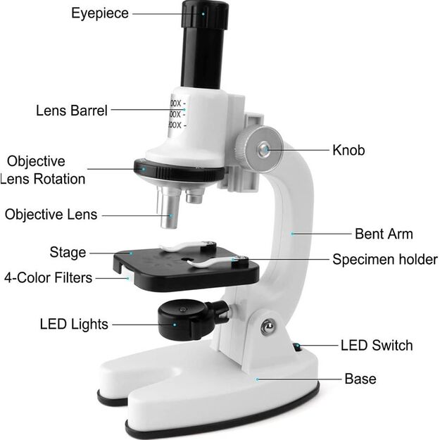 Mikroskopo rinkinys vaikams 200/600/1200x