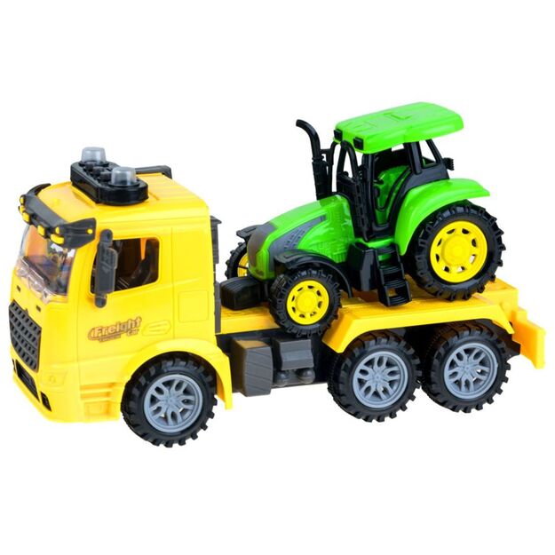 Truck and tractor set with sounds and lights