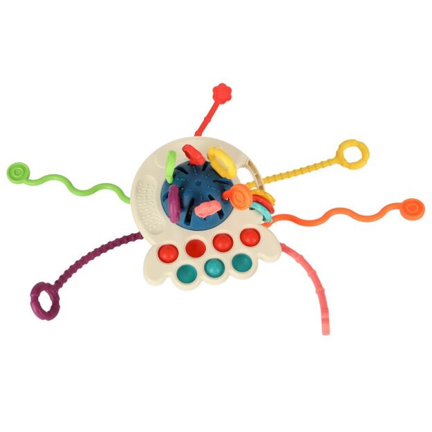 Montessori sensorinis antistresinis  žaislas - kramtukas 4in1