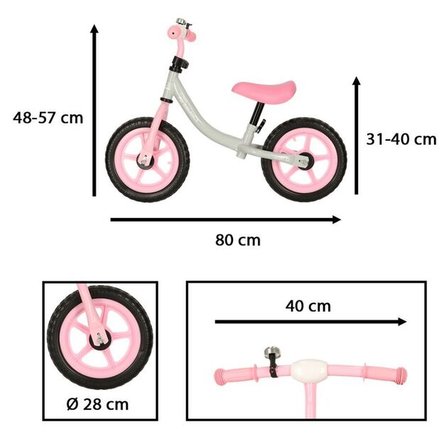 Balansinis pasispiriamas dviratis (rožinis) 4610