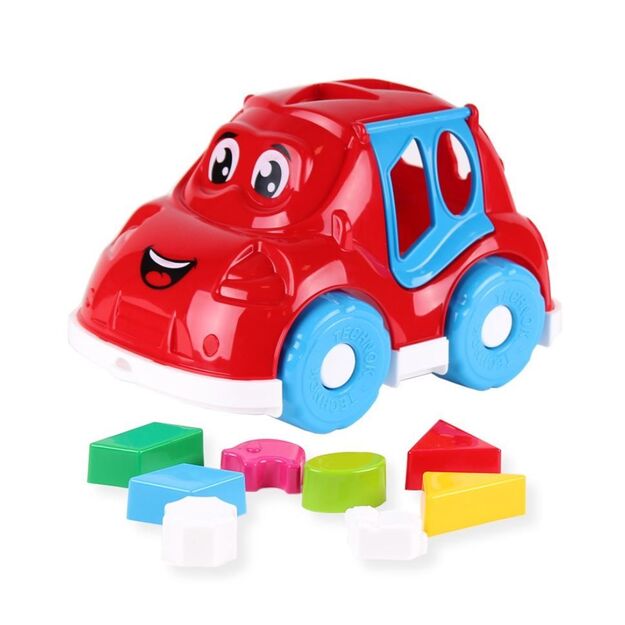 Žaislinė rūšiavimo mašina su įmetimo formelėmis 5927 (raudona)