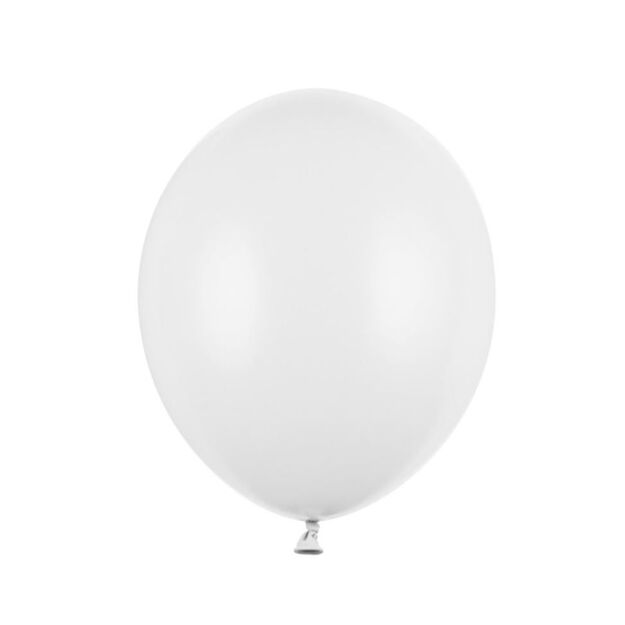 Stiprūs balti pasteliniai balionai 30 cm. (100 vnt.)