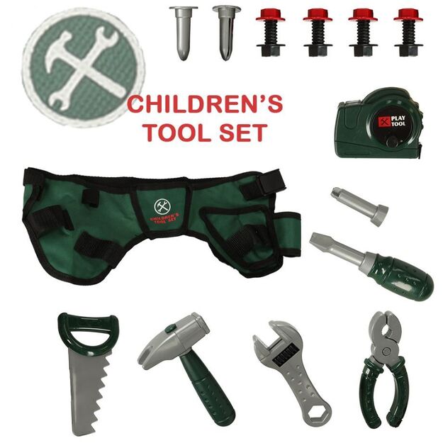 Children's tool set with belt 20 pieces