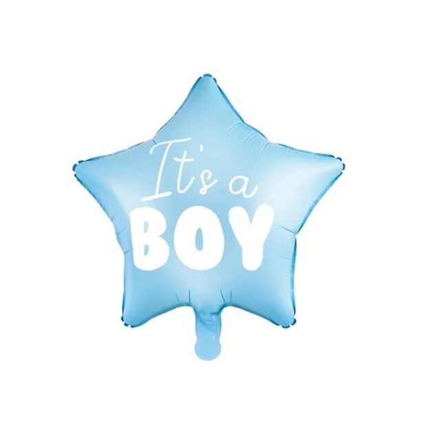 Folinis balionas Baby Shower vakarėliui "IT'S A BOY" (berniukui)