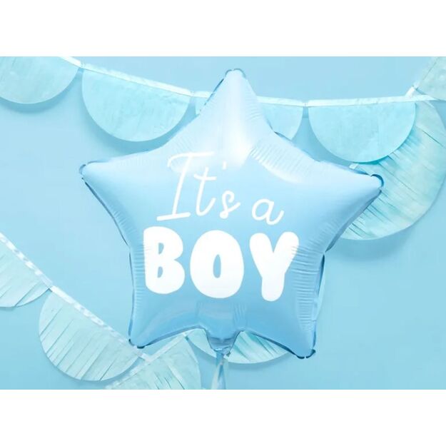 Folinis balionas Baby Shower vakarėliui "IT'S A BOY" (berniukui)