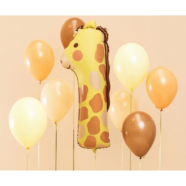 Foil birthday balloon Giraffe - number 1 (31x82 cm.)