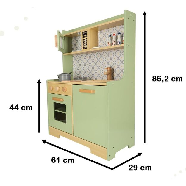 Medinė vaikiška virtuvėlė 61x29x86cm