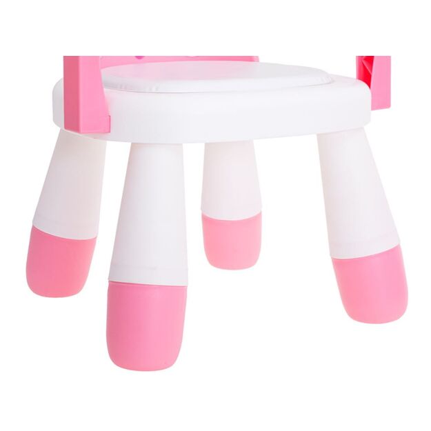 Maitinimo stalas ir žaidimų kėdė vaikams (rožinė)