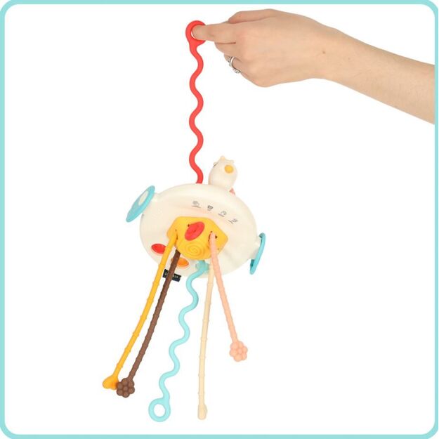 Montessori sensorinis antistresinis  žaislas kramtukas Gulbė