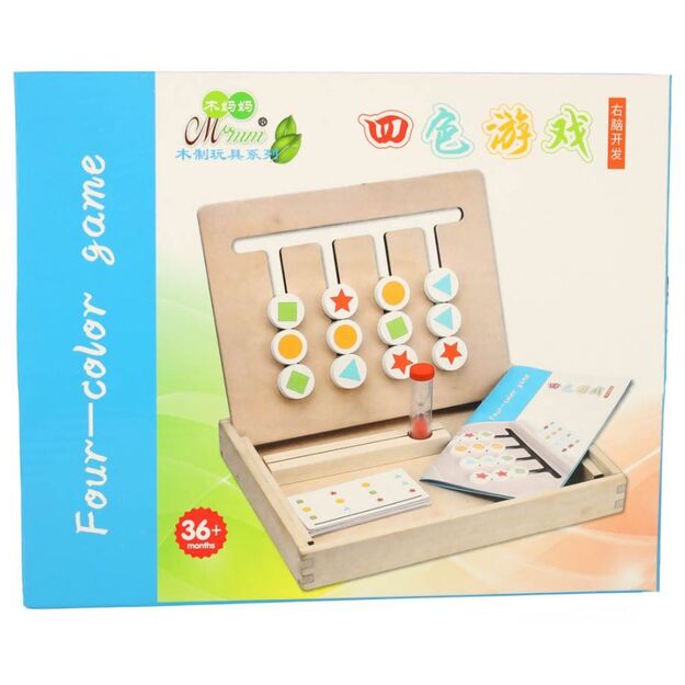 Montessori wooden logic game in colors