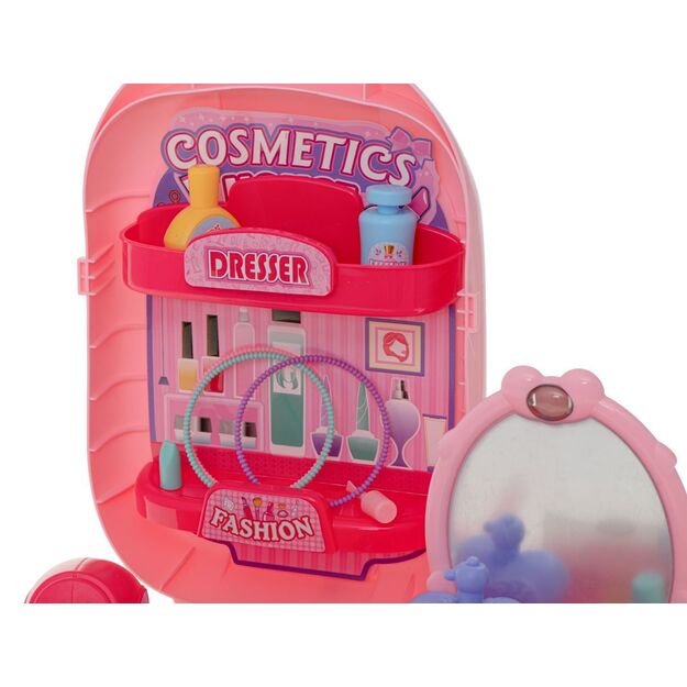 A set of cosmetic accessories with a suitcase, 37 pieces