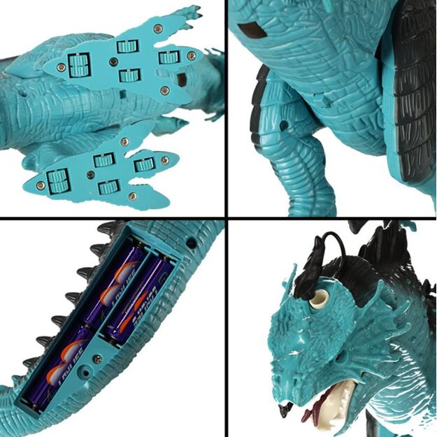 Remote controlled dinosaur with sounds and lights (4890)