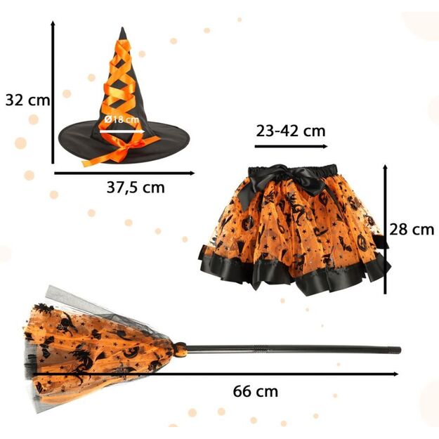 Children's witch costume for ages 2-6 (4906)