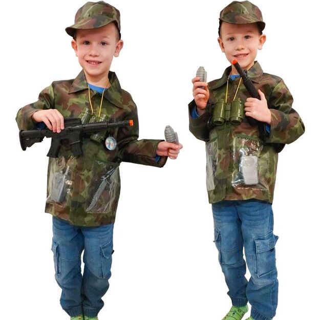 Children's soldier costume with accessories 4913