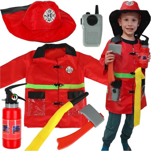 Children's firefighter costume with accessories 4936